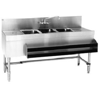 Eagle B4-3-l-24 underbar sink, three compartment, left 