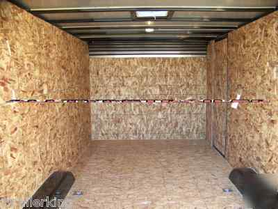 24' enclosed motorcycle quad toy hauler rhino trailer
