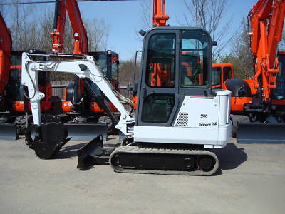 Bobcat 328 3 ton mini excavator with cab 2 buckets