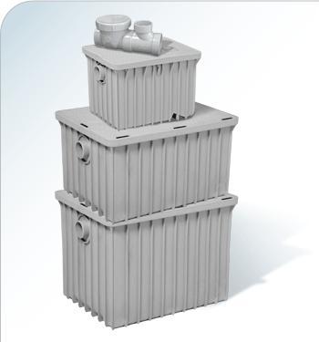 Endura grease trap, 15 g.p.m., 65 lb. capacity