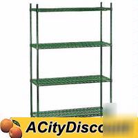 Titan green epoxy wire shelving unit 18 x 72 x 63
