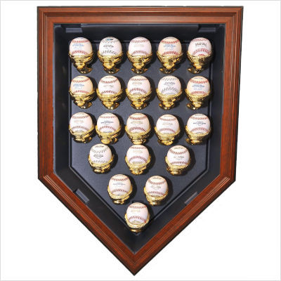 Twnety one baseball home plate display color: black