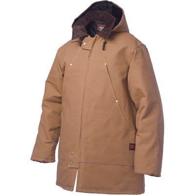 Tough duck hydro parka w hood - small, brown