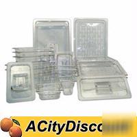 6DZ quarter size polycarbonate notched food pan covers