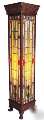 New stained glass art restaurant home office floor lamp 